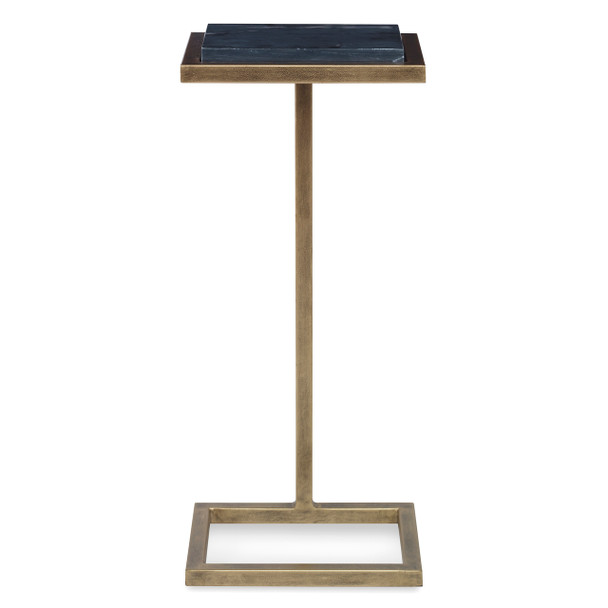 StudioLX Accent Furniture Aged Gold Finish With Marine Black Marble