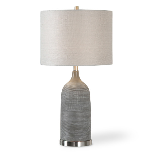 StudioLX Table Lamp Textured Ceramic Finished In A Olive Bronze Glaze