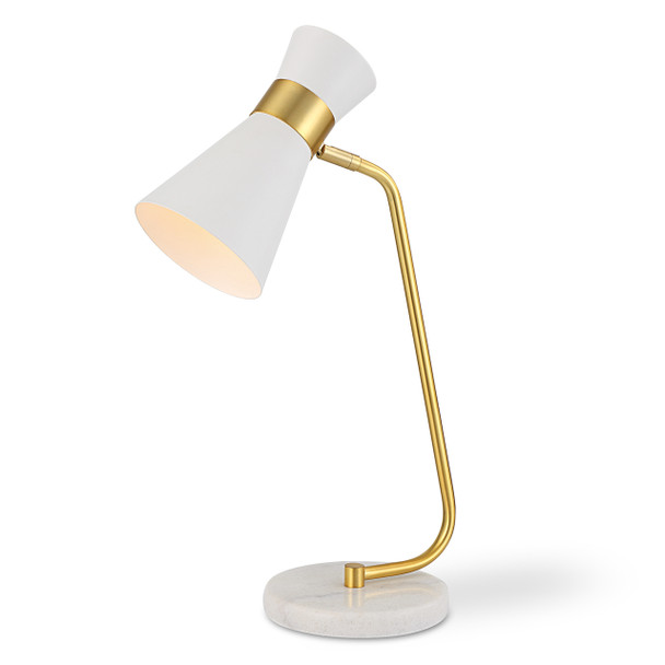 StudioLX Desk Lamp Gold With White Marble Foot