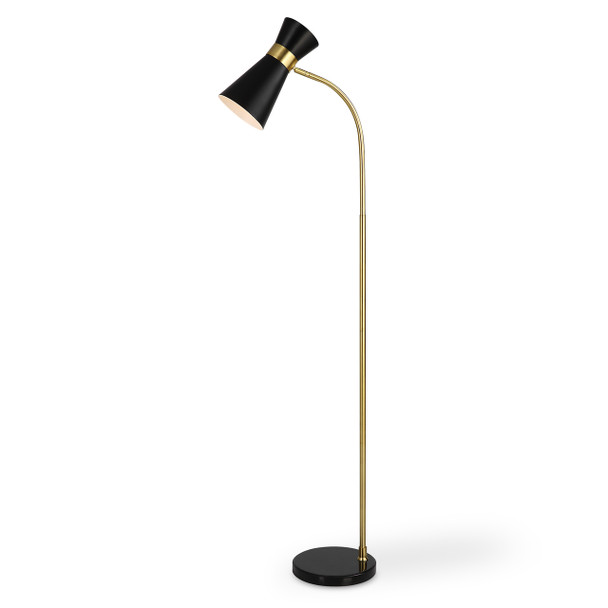 StudioLX Floor Lamp Gold Finish With Black Marble Foot
