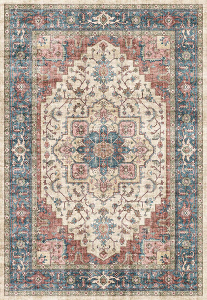 Dynamic Elise Machine-made 6302 Red/blue/beige Area Rugs