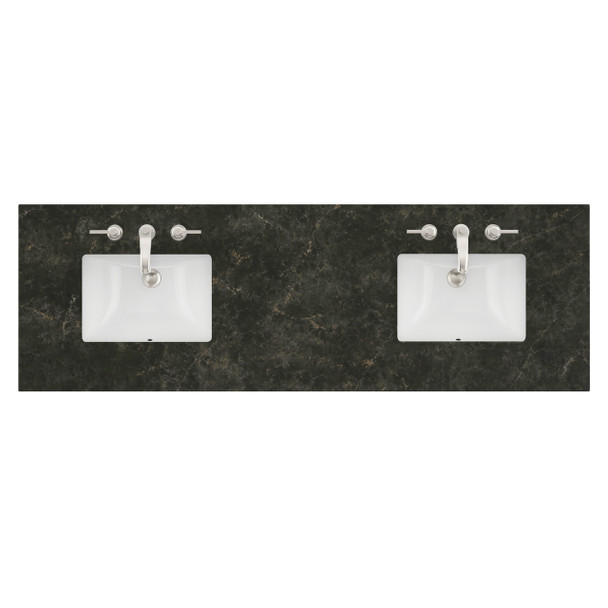 72" Double Top, 3CM Phantome Eclos w/ Sink
