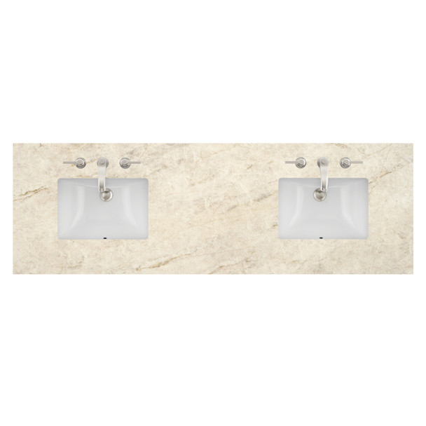 72" Double Top, 3CM Tajnar Eclos w/ Sink