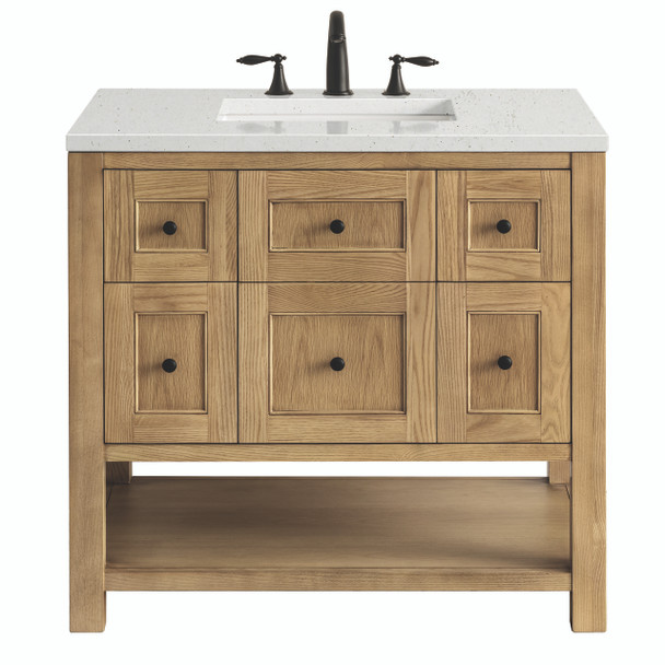 Breckenridge 36" Single Vanity, Light Natural Oak w/ 3 CM Lime Delight Top