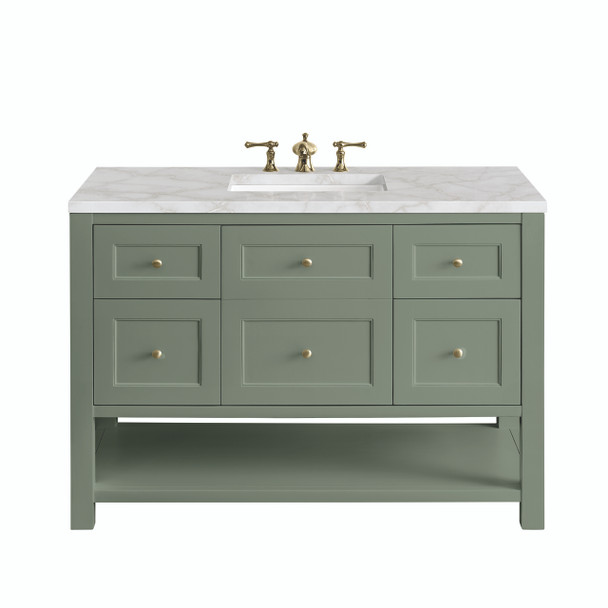 Breckenridge 48" Single Vanity, Smokey Celadon w/ 3 CM Victorian Silver Top