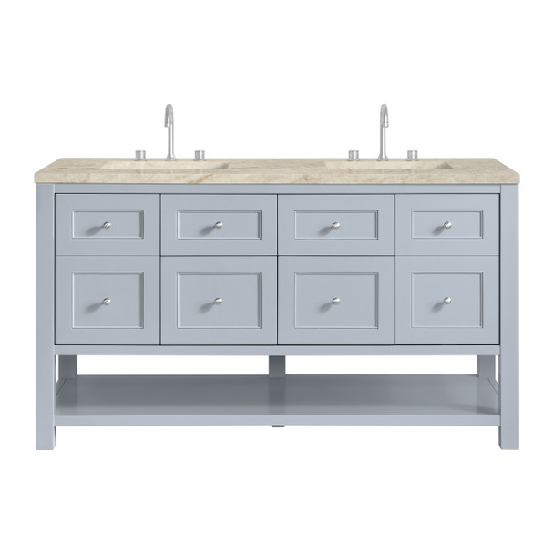 Breckenridge 60" Double Vanity, Serenity Blue, w/ 3 CM Tajnar Eclos Top
