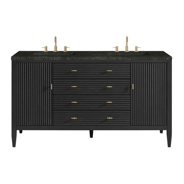 Myrrin 60" Double Vanity, Carbon Oak, w/ 3 CM Phantome Eclos Top