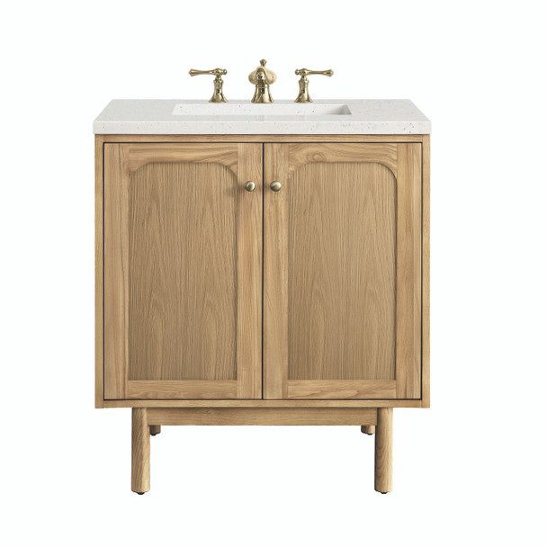 Laurent 30" Single Vanity, Light Natural Oak w/ 3 CM Lime Delight Top