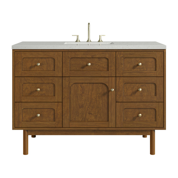 Laurent 48" Single Vanity, Honey Oak w/ 3 CM Lime Delight Silestone Top