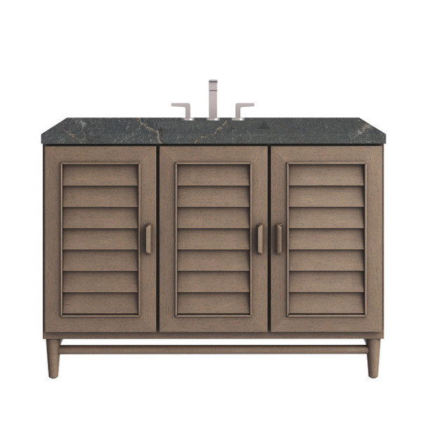 Portland 48" Single Vanity Whitewashed Walnut w/ 3 CM Parisien Bleu Silestone Top w/FreePower Wireless Charger