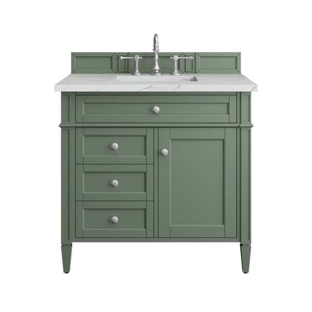 Brittany 36" Single Vanity, Smokey Celadon w/ 3 CM Ethereal Noctis Top