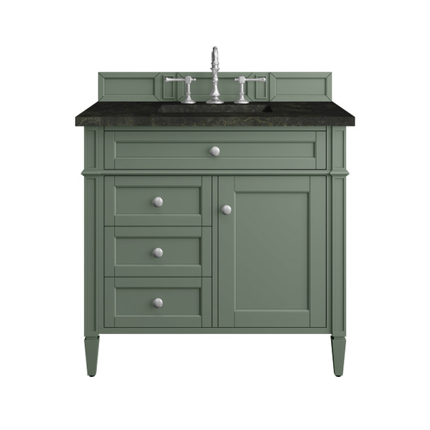 Brittany 36" Single Vanity, Smokey Celadon, w/ 3 CM Phantome Eclos Top