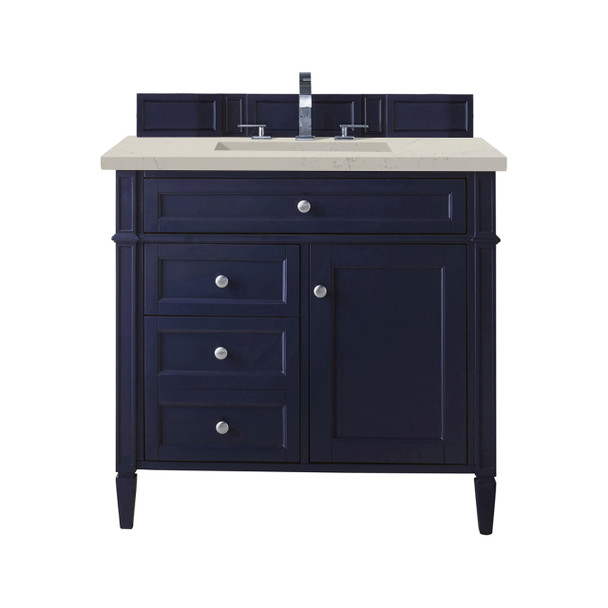 Brittany 36" Single Vanity, Victory Blue, w/ 3 CM Siberian Silestone Top