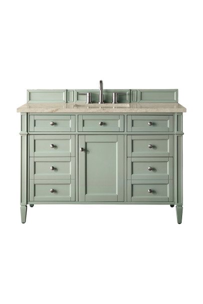 Brittany 48" Single Vanity, Sage Green, w/ 3 CM Tajnar Eclos Top
