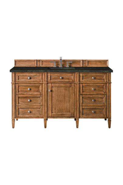 Brittany 60" Single Vanity, Saddle Brown, w/ 3 CM Phantome Eclos Top