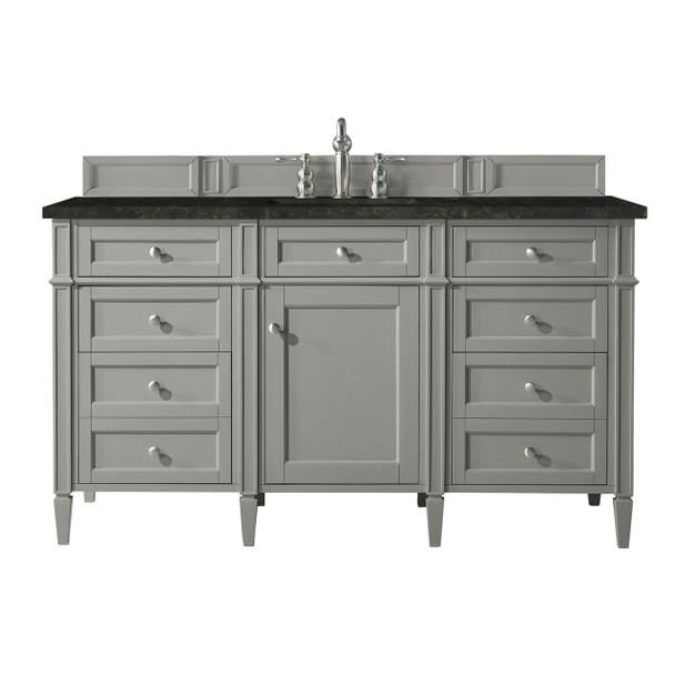 Brittany 60" Single Vanity, Urban Gray, w/ 3 CM Phantome Eclos Top