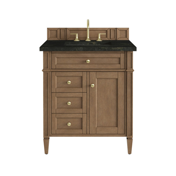 Brittany 30" Single Vanity, Pecan w/ 3 CM Phantome Eclos Top