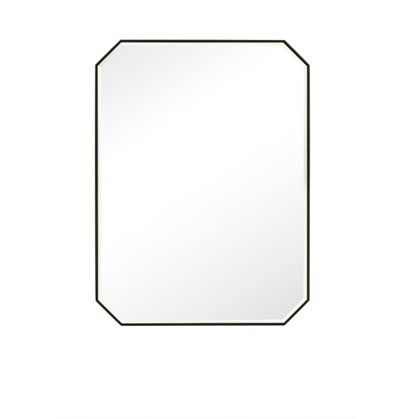 Rohe 30" Octagonal Mirror, Matte Black