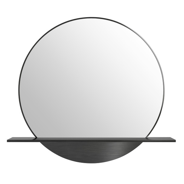 Platform 24" Mirror, Modern Iron