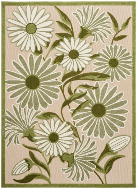 Nourison Aloha ALH33 Ivory Green Area Rugs
