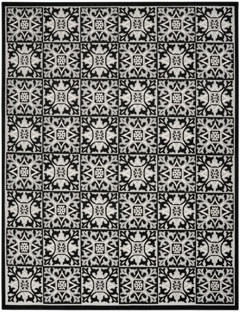 Nourison Aloha ALH34 Black White Area Rugs