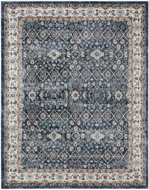 Nourison American Manor AMR01 Blue Ivory Area Rugs