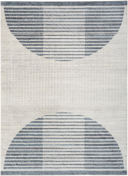 Nourison Astra Machine Washable ASW03 Ivory Blue Area Rugs