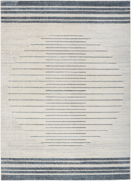 Nourison Astra Machine Washable ASW04 Ivory Blue Area Rugs