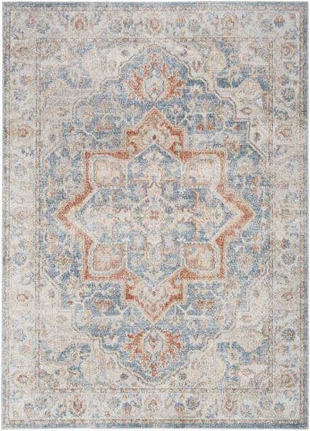 Nourison Astra Machine Washable ASW12 Denim Multicolor Area Rugs