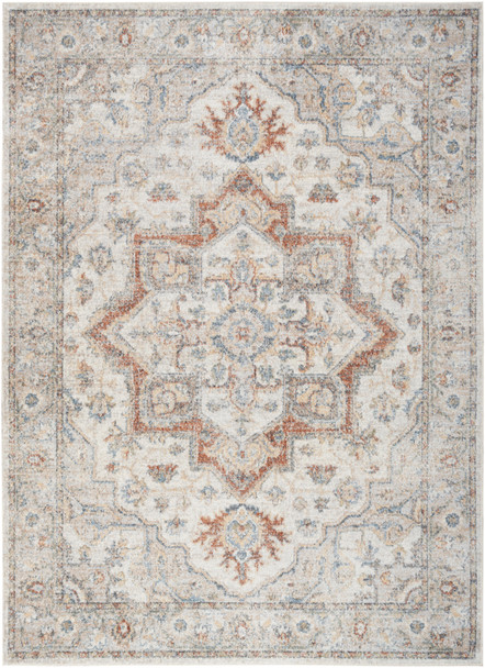 Nourison Astra Machine Washable ASW12 Grey Multicolor Area Rugs