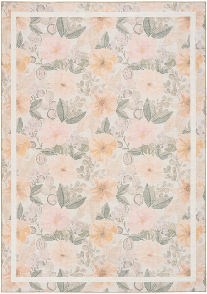 Nourison Botanical Washables BOT01 Beige Multicolor Area Rugs