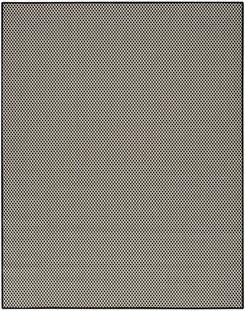 Nourison Courtyard COU01 Black White Area Rugs