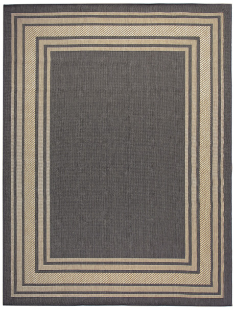 Nourison Horizon Indoor/Outdoor HOZ03 Charcoal Area Rugs