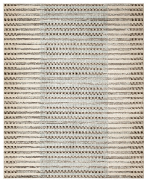 Nourison Nordic NRC15 Ivory Blue Area Rugs