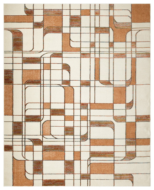 Nourison Nordic NRC17 Ivory Rust Area Rugs