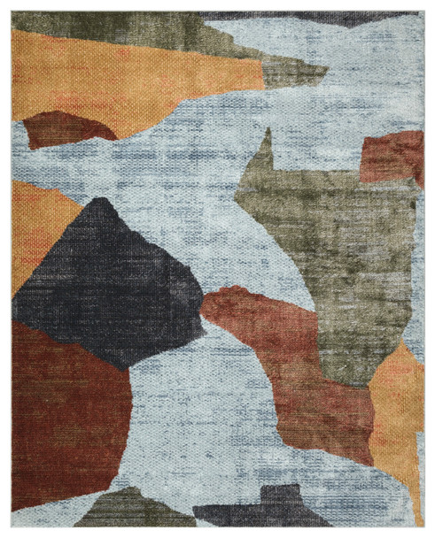 Nourison Nordic NRC18 Blue Multicolor Area Rugs