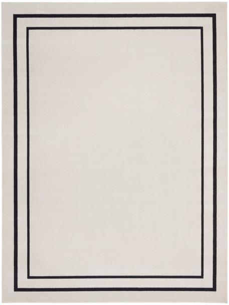 Nourison Nourison Essentials NRE02 Ivory/Black Area Rugs