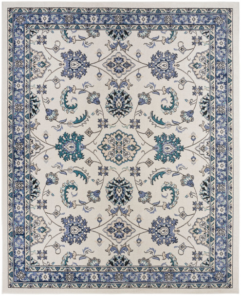 Nourison Nourison Essentials NRE05 Ivory Blue Area Rugs