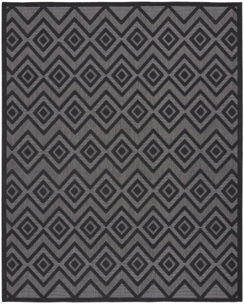 Nourison Versatile NRV01 Charcoal Black Area Rugs