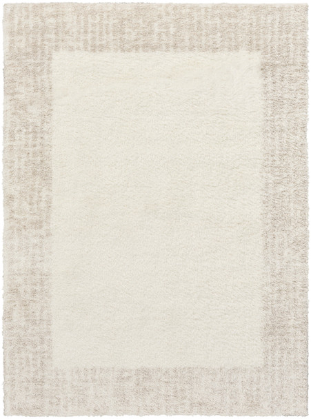 Nourison Pacific Shag PCS02 Ivory Beige Area Rugs