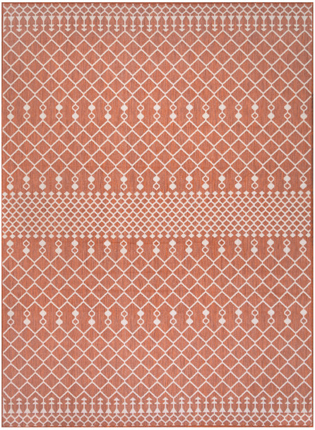 Nourison Positano POS02 Terracotta Area Rugs