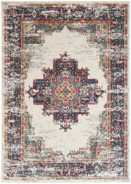 Nourison Passion PSN03 Ivory Blue Area Rugs