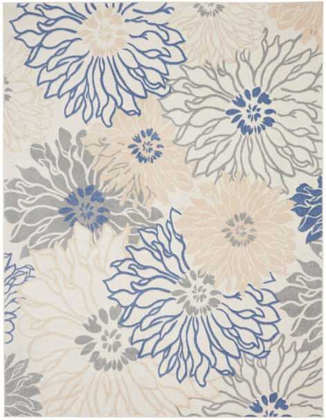 Nourison Passion PSN17 Ivory Grey Blue Area Rugs