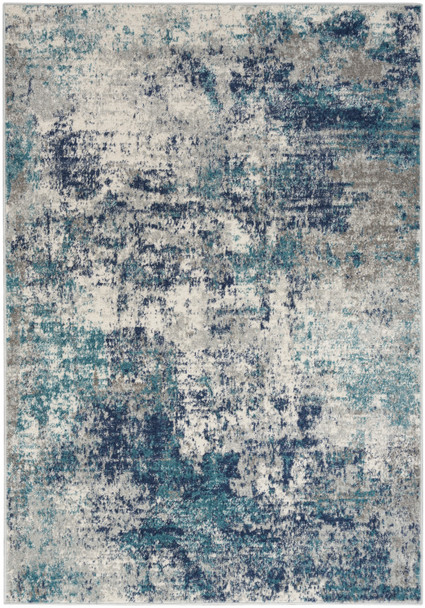 Nourison Passion PSN36 Ivory Teal Area Rugs