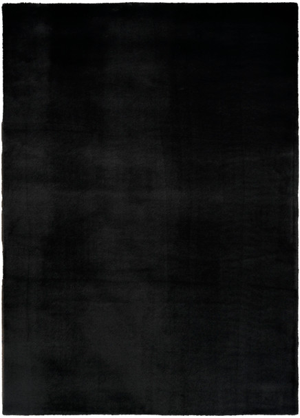 Nourison Soft Plush Rabbit Fur SFF01 Black Area Rugs