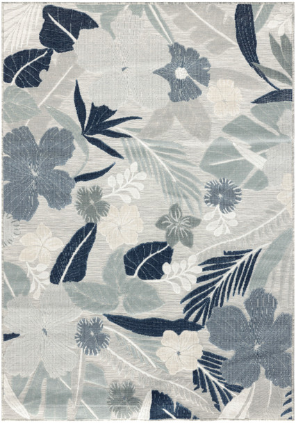 Nourison Suncoast SNC01 Grey Navy Area Rugs