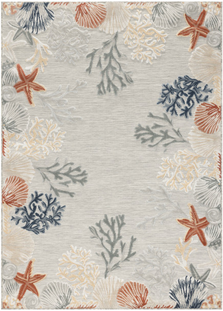 Nourison Suncoast SNC04 Grey Multicolor Area Rugs