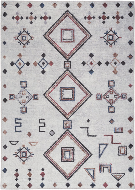 Nourison New Concept Washables SR108 Ivory Multicolor Area Rugs