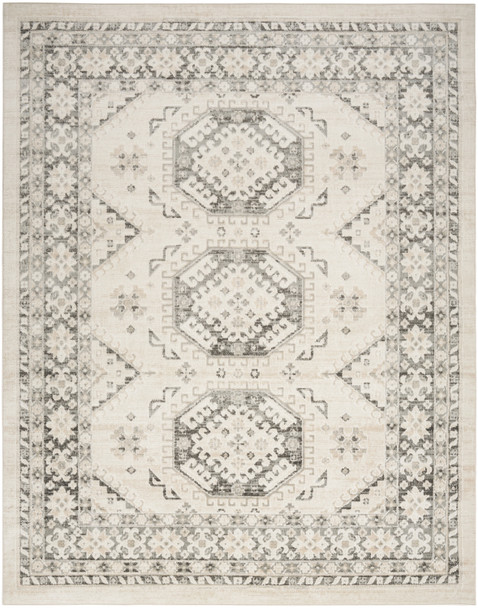 Nourison Serenity Home SRH01 Ivory Grey Area Rugs