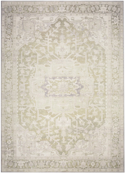 Nourison Vintage Washables VWS08 Green Area Rugs